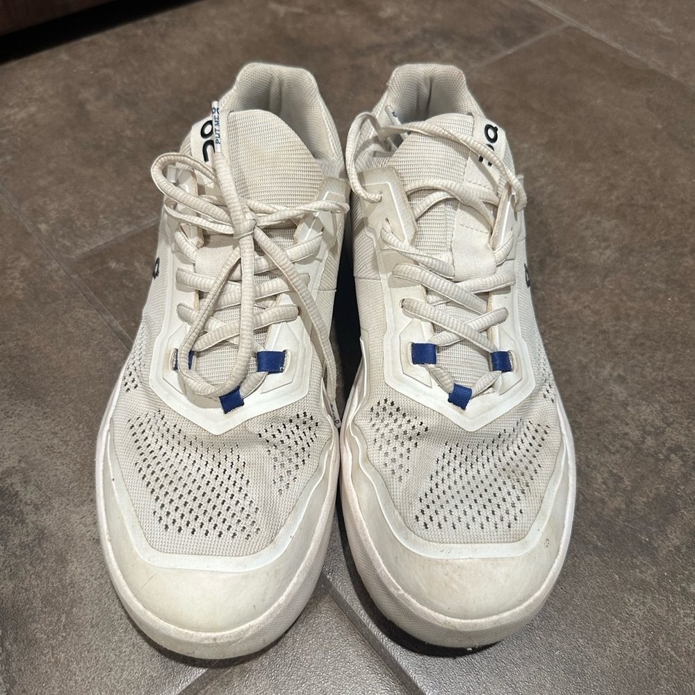 On Running Women's Shoes in Cream and Blue
